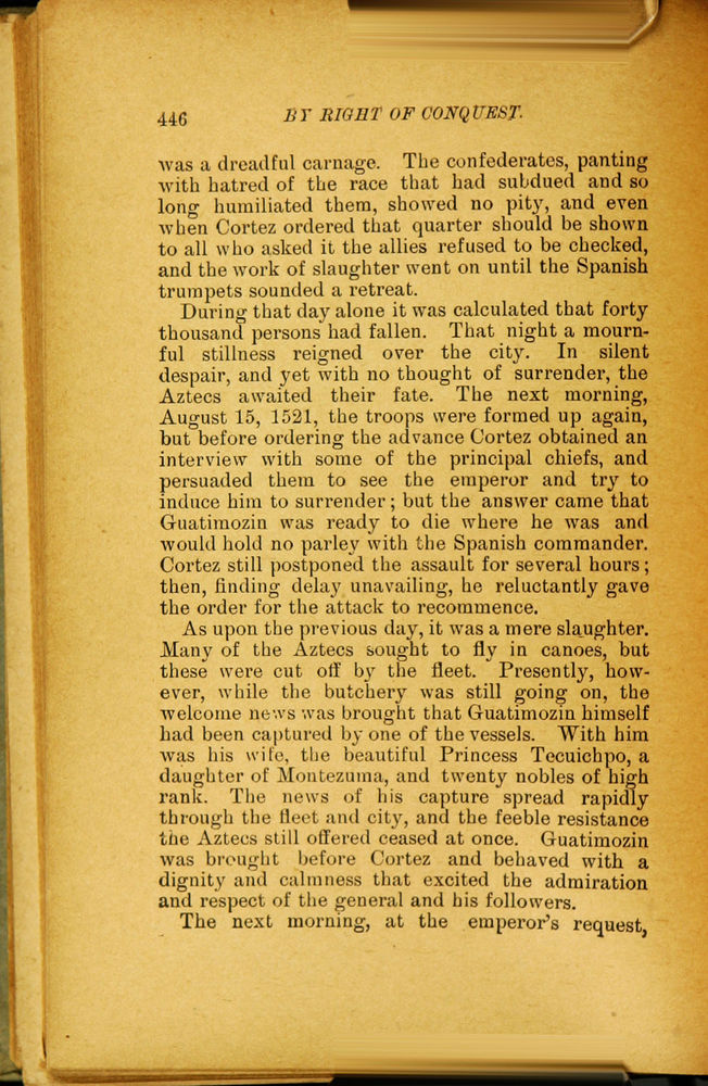 Scan 0458 of By right of conquest, or, With Cortez in Mexico