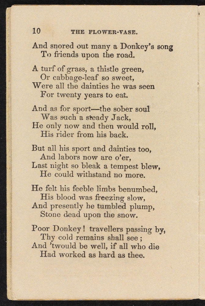 Scan 0012 of The flower-vase, or, Pretty poems for good little children