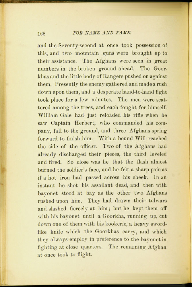 Scan 0182 of For name and fame, or, Through the Afghan passes