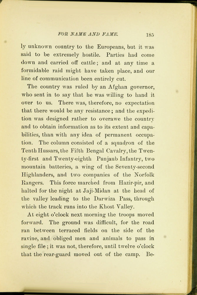 Scan 0201 of For name and fame, or, Through the Afghan passes