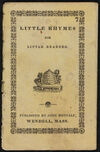 Read Little rhymes for little readers