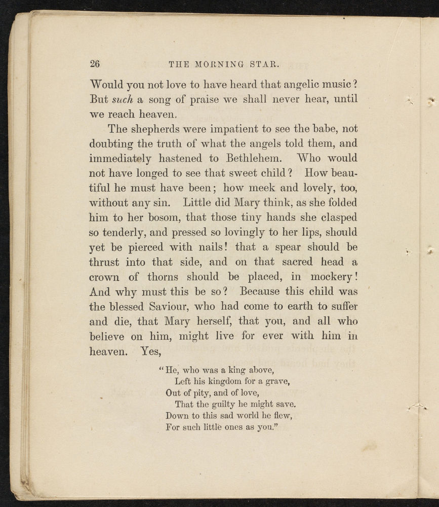 Scan 0030 of The morning star, or, Stories about the childhood of Jesus