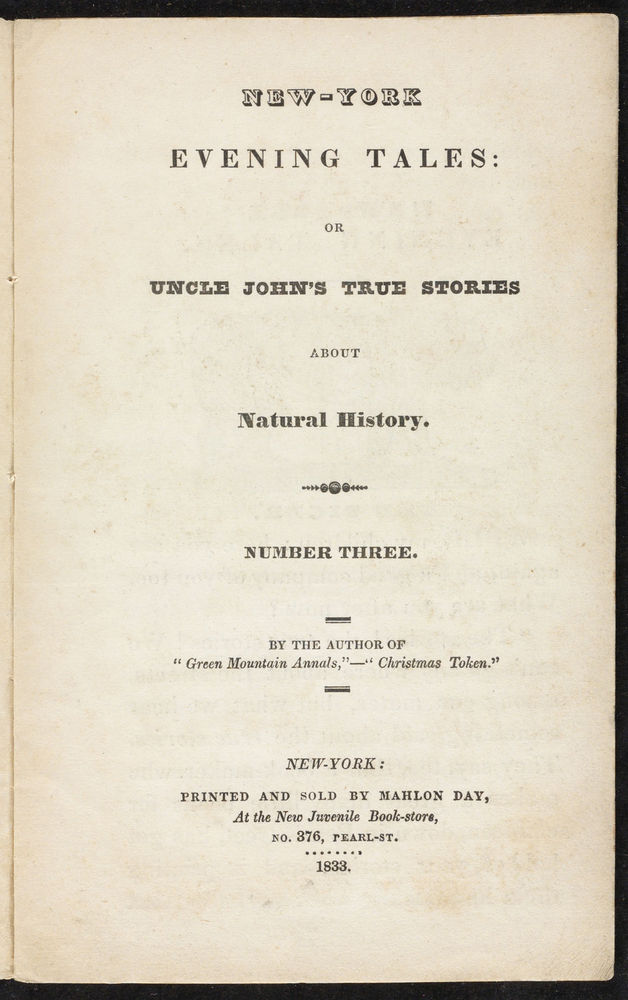 Scan 0003 of New York evening tales, or, Uncle John