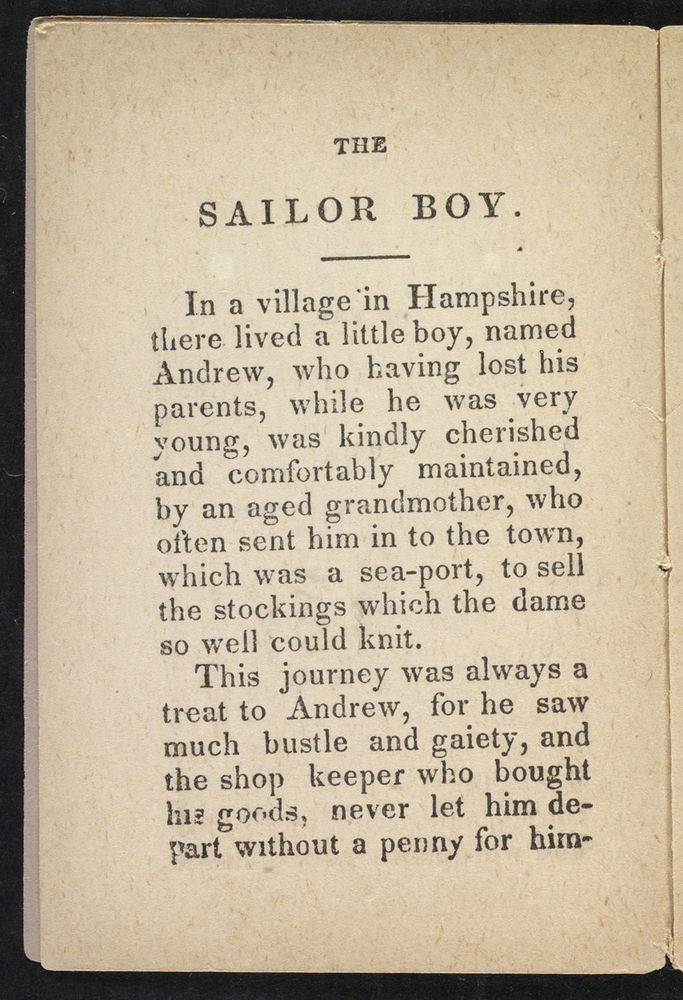 Scan 0004 of The sailor boy, or, The first and last voyage of little Andrew