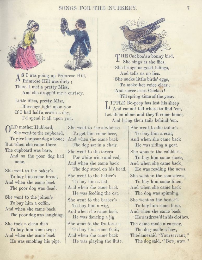 Scan 0008 of Songs for the nursery