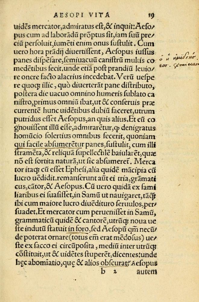 Scan 0023 of Aesopi Phrygis Fabellae Graece et Latine