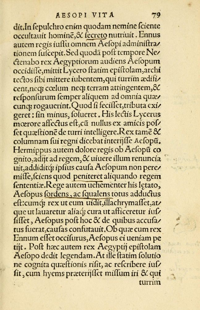 Scan 0083 of Aesopi Phrygis Fabellae Graece et Latine