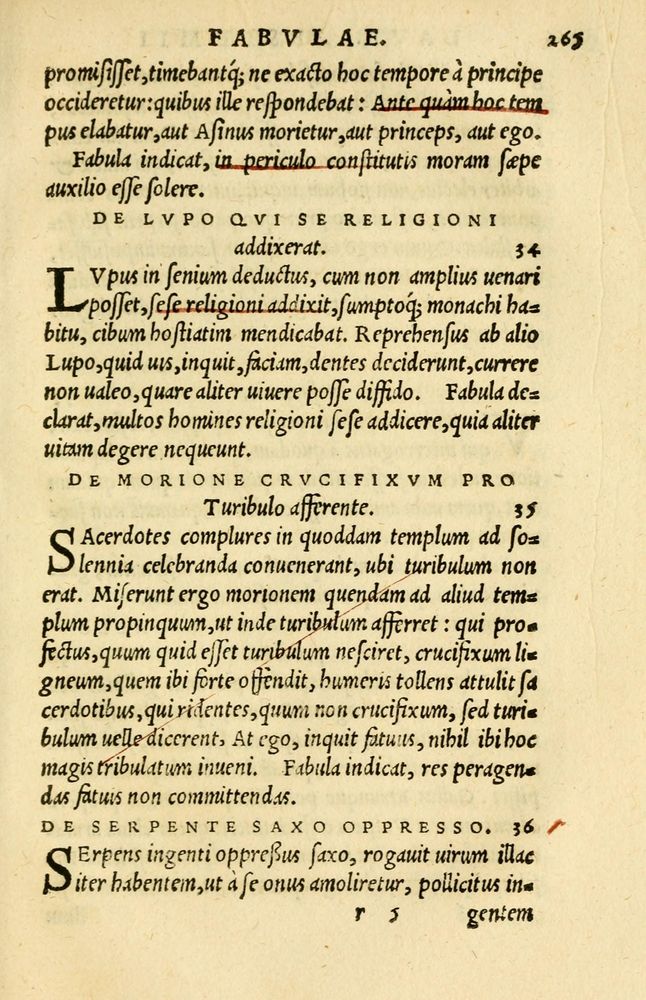 Scan 0239 of Aesopi Phrygis et aliorum fabulae