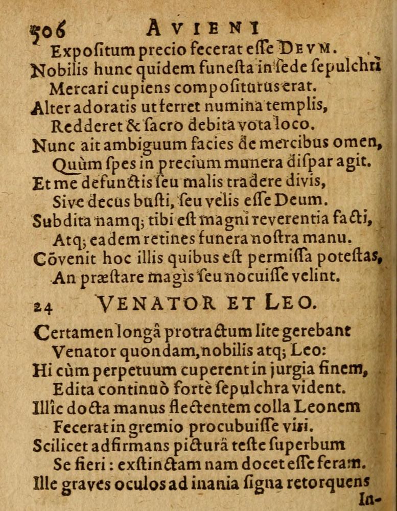 Scan 0512 of Æsopi Phrygis Fabulae graece et latine, cum aliis quibusdam opusculis