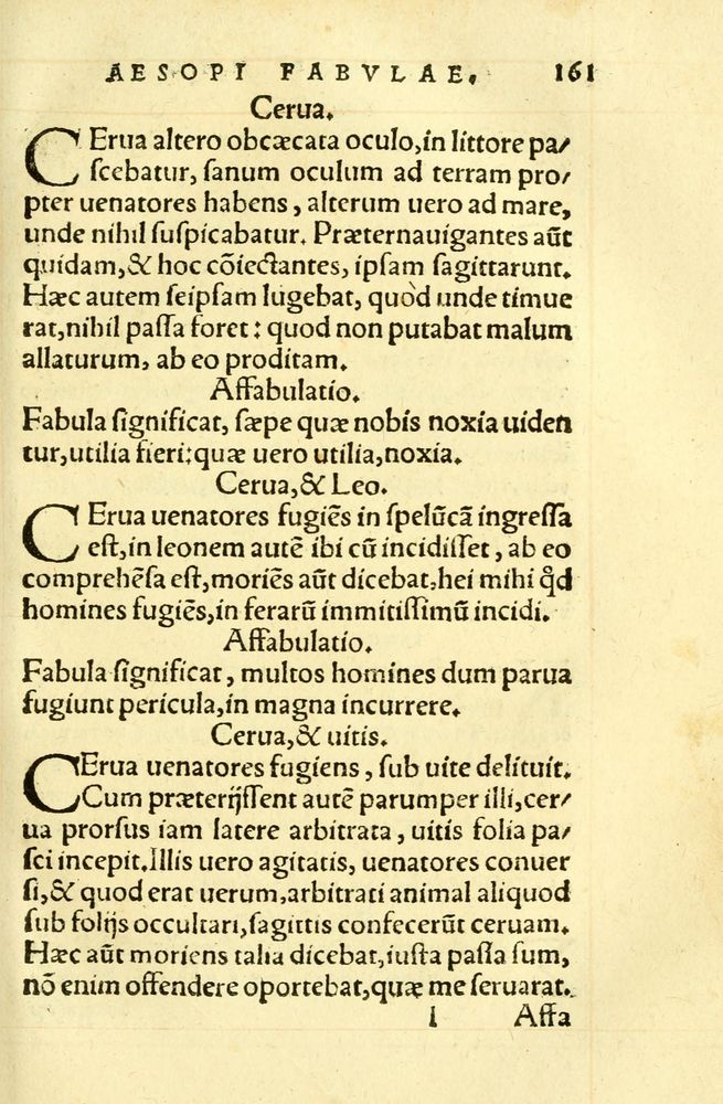 Scan 0165 of Aesopi Phrygis fabellae græce & latine