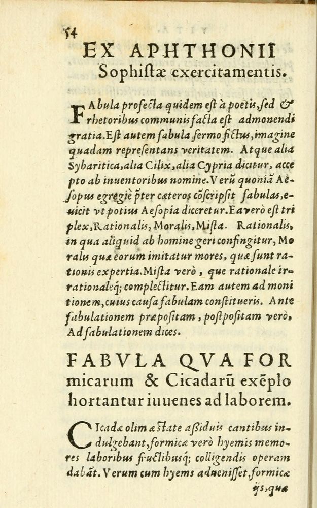 Scan 0060 of Aesopi Phrigis Et Aliorvm Fabvlae
