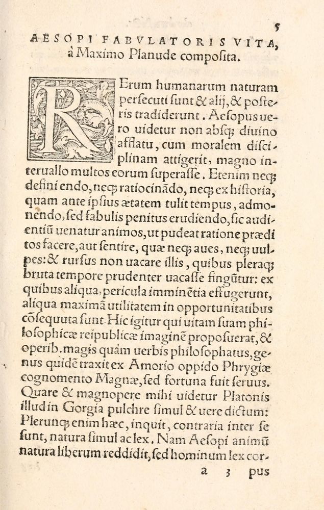 Scan 0013 of Aesopi Phrygis Fabulae græce et latinè