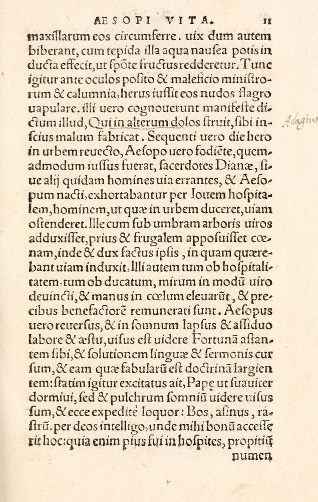 Scan 0019 of Aesopi Phrygis Fabulae græce et latinè