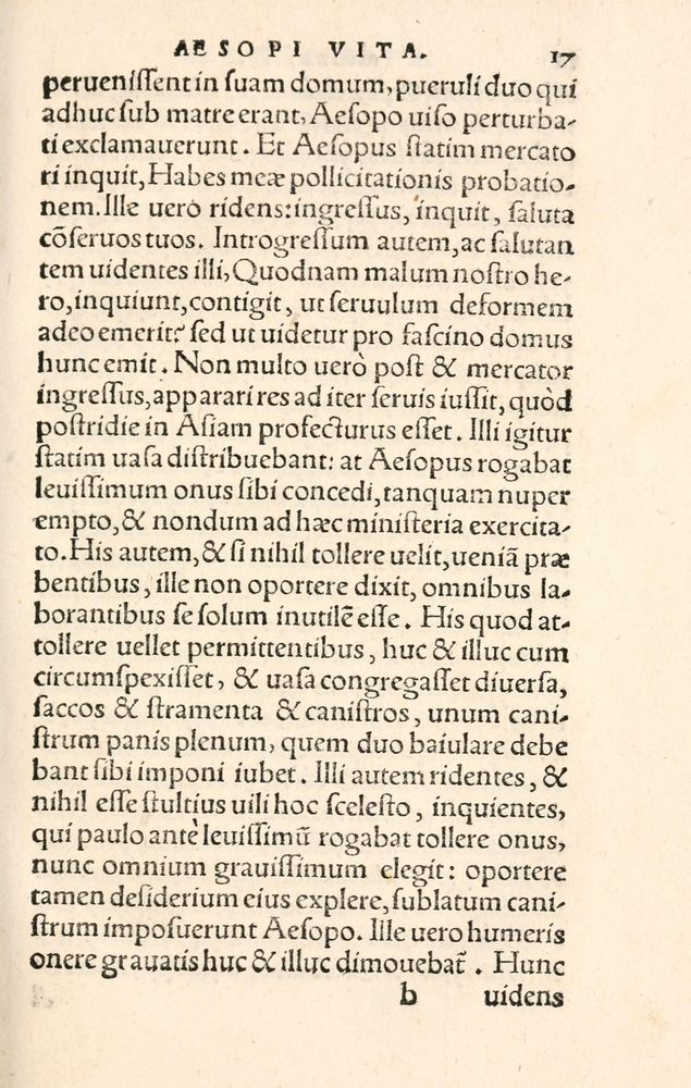 Scan 0025 of Aesopi Phrygis Fabulae græce et latinè