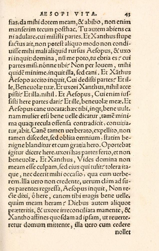 Scan 0051 of Aesopi Phrygis Fabulae græce et latinè