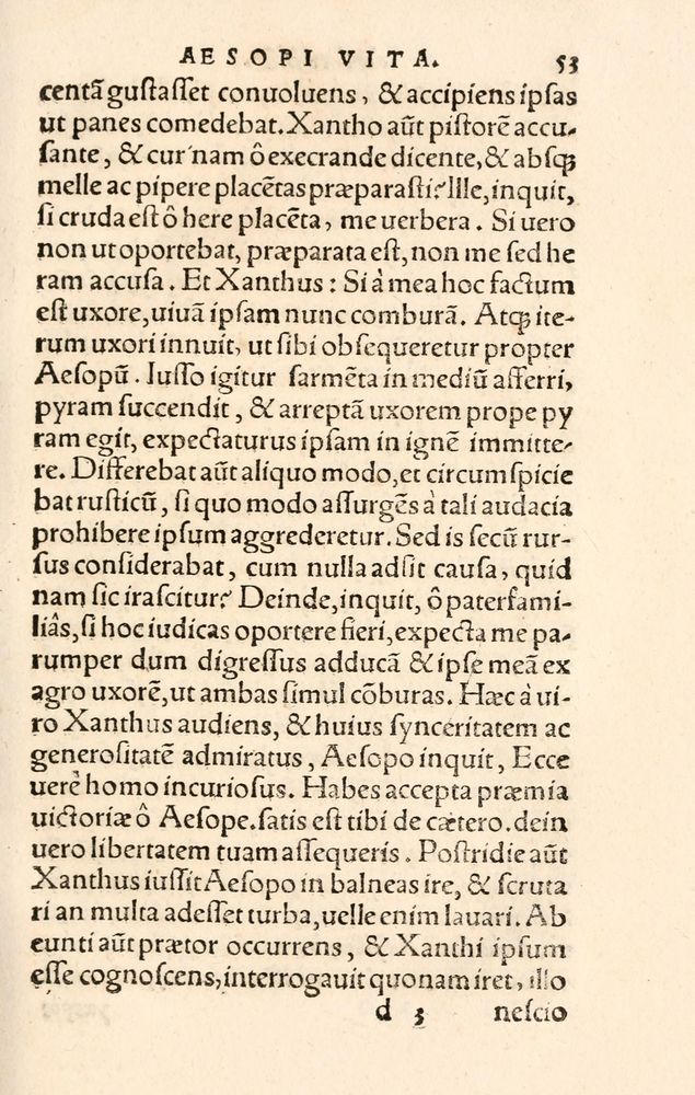 Scan 0061 of Aesopi Phrygis Fabulae græce et latinè
