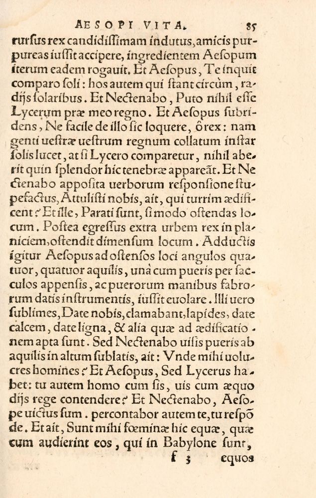 Scan 0093 of Aesopi Phrygis Fabulae græce et latinè