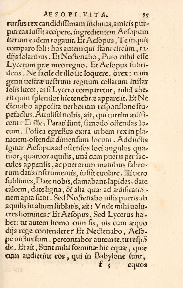 Scan 0093 of Aesopi Phrygis Fabulae græce et latinè