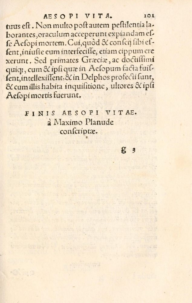 Scan 0109 of Aesopi Phrygis Fabulae græce et latinè