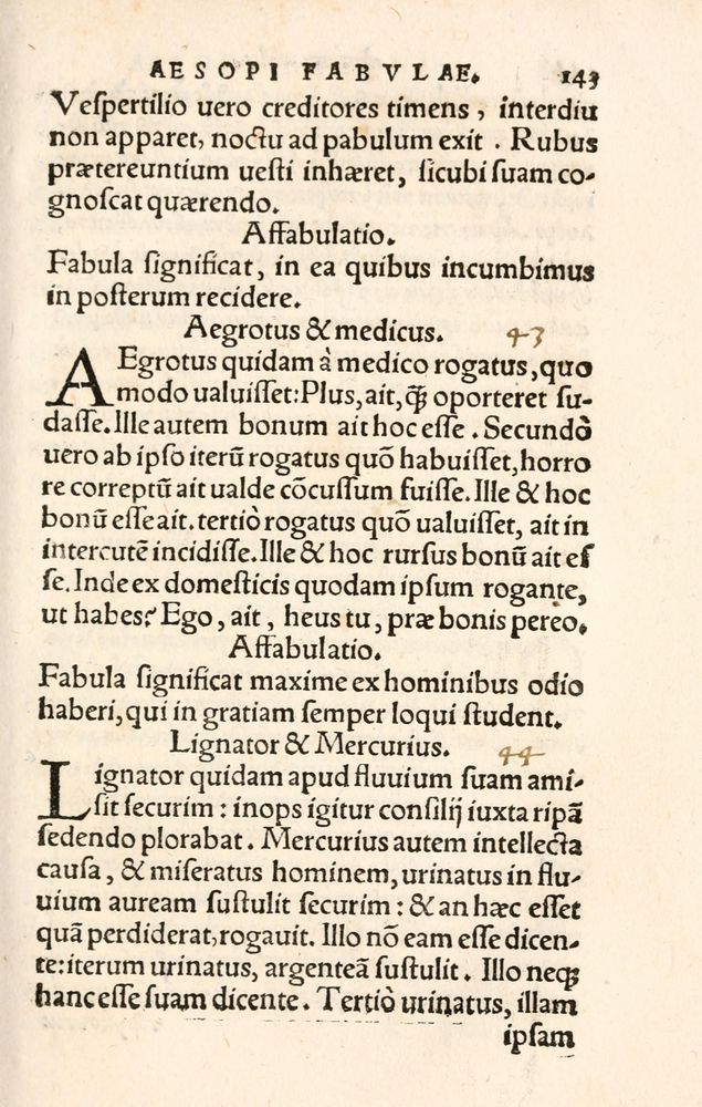 Scan 0151 of Aesopi Phrygis Fabulae græce et latinè