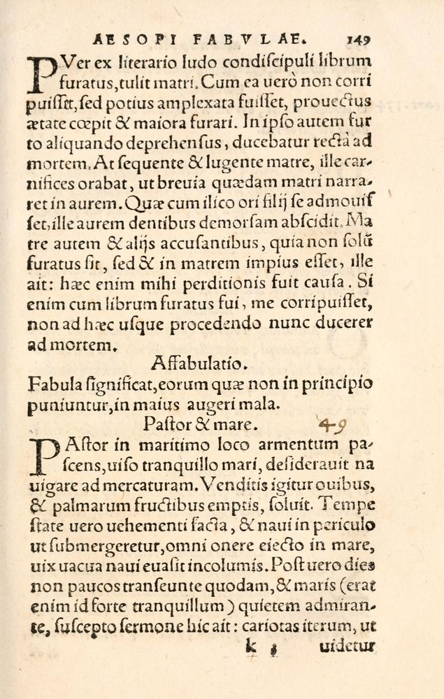 Scan 0157 of Aesopi Phrygis Fabulae græce et latinè