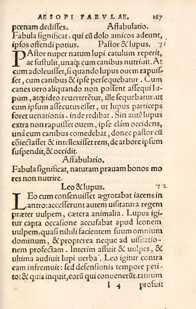 Scan 0175 of Aesopi Phrygis Fabulae græce et latinè