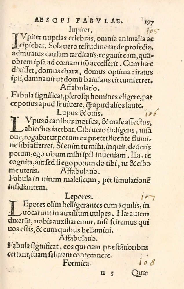 Scan 0205 of Aesopi Phrygis Fabulae græce et latinè