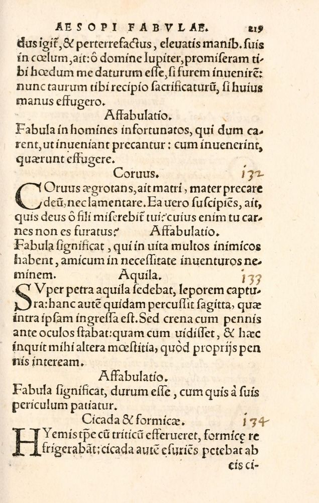 Scan 0227 of Aesopi Phrygis Fabulae græce et latinè