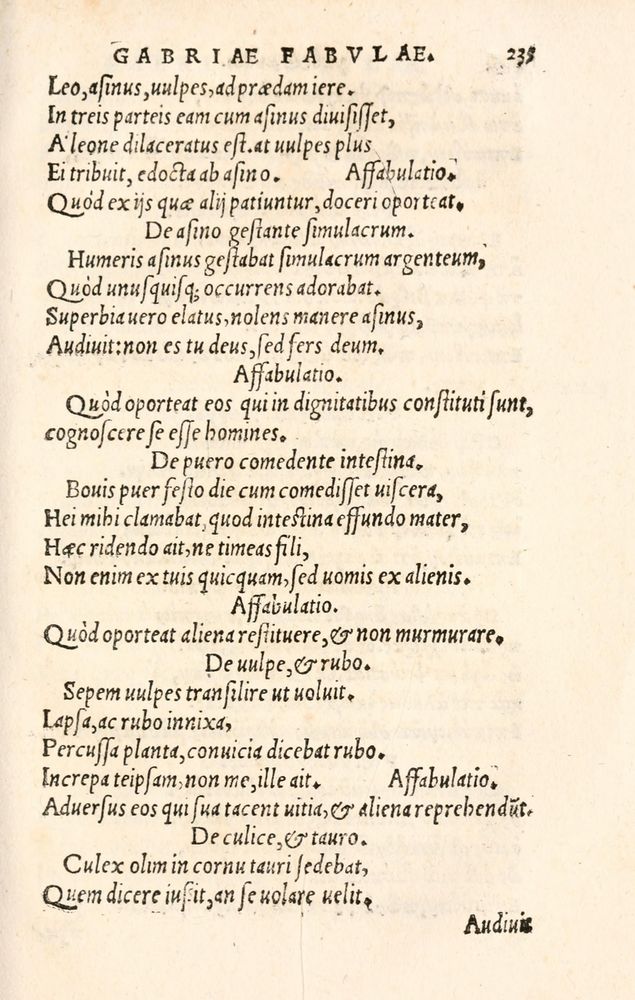 Scan 0243 of Aesopi Phrygis Fabulae græce et latinè