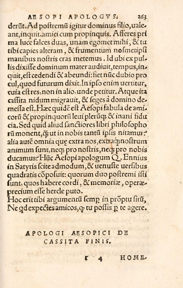 Scan 0271 of Aesopi Phrygis Fabulae græce et latinè