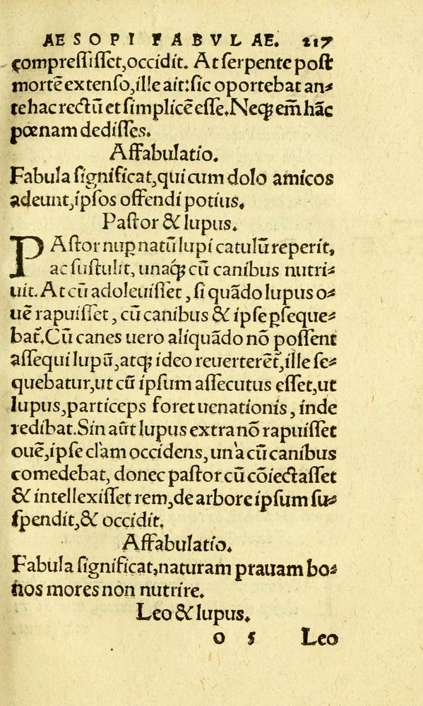 Scan 0225 of Aesopi Phrygis fabvlæ Graece et Latine