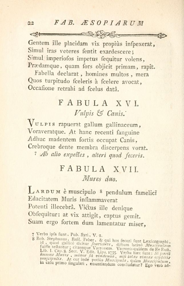 Scan 0090 of Fabulae Aesopiae curis posterioribus omnes fere, emendatae