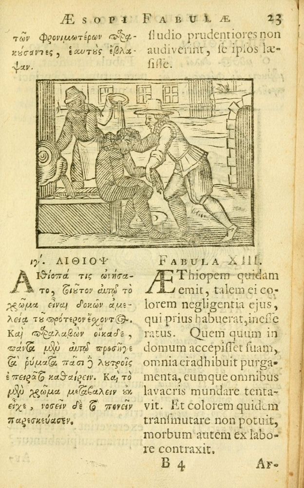 Scan 0025 of Fabulae Aesopi graecaè et latinè, nunc denuo selectae.