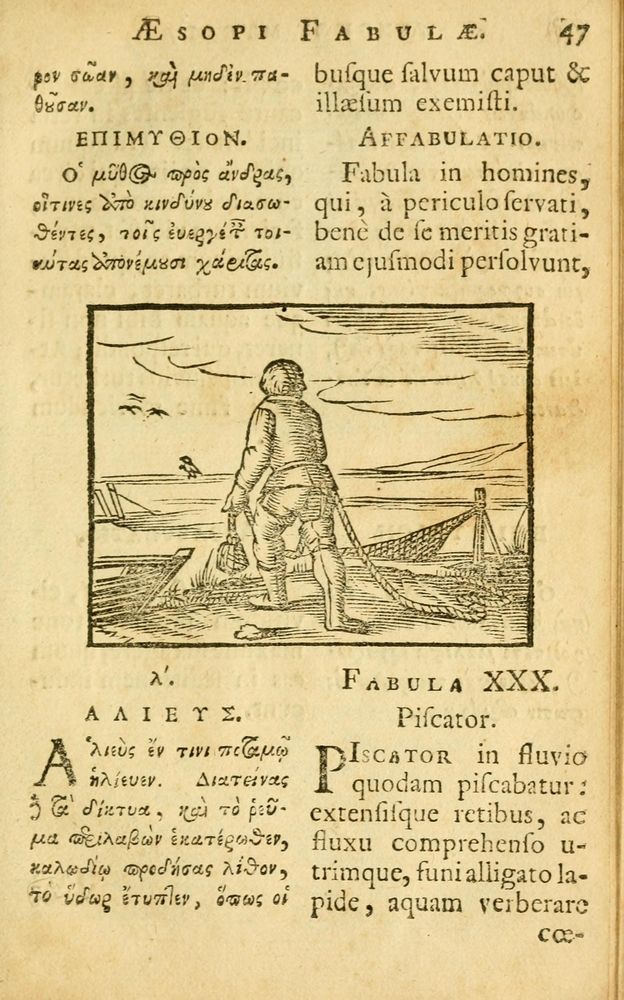 Scan 0049 of Fabulae Aesopi graecaè et latinè, nunc denuo selectae.