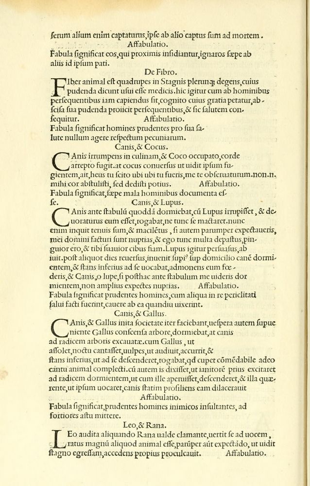 Scan 0068 of Habentur hoc uolumine hæc, uidelicet. Vita, & Fabellæ Aesopi cum interpretatione latina