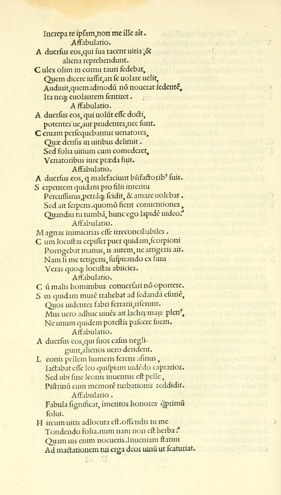 Scan 0114 of Habentur hoc uolumine hæc, uidelicet. Vita, & Fabellæ Aesopi cum interpretatione latina