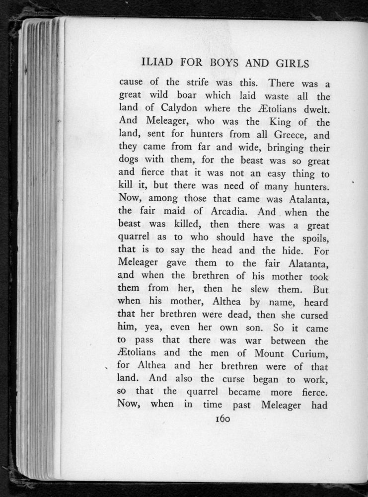 Scan 0170 of The Iliad for boys and girls