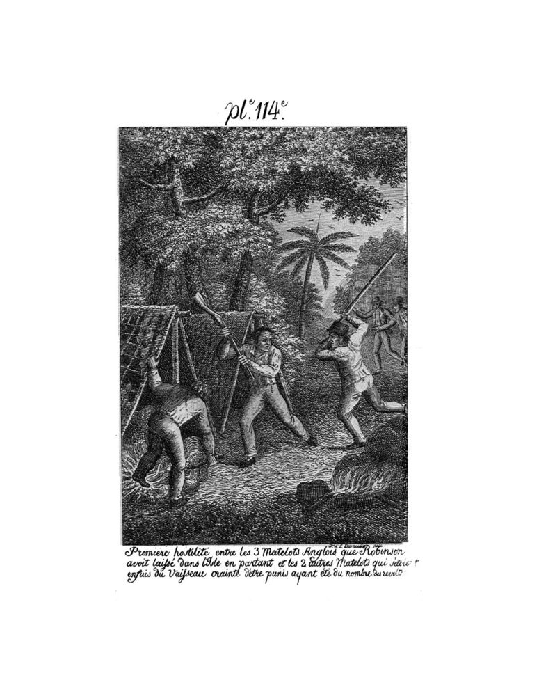 Scan 0233 of Collection de cent-cinquante gravures représentant et formant une suite non interrompue des voyages et aventures surprenantes de Robinson Crusoé