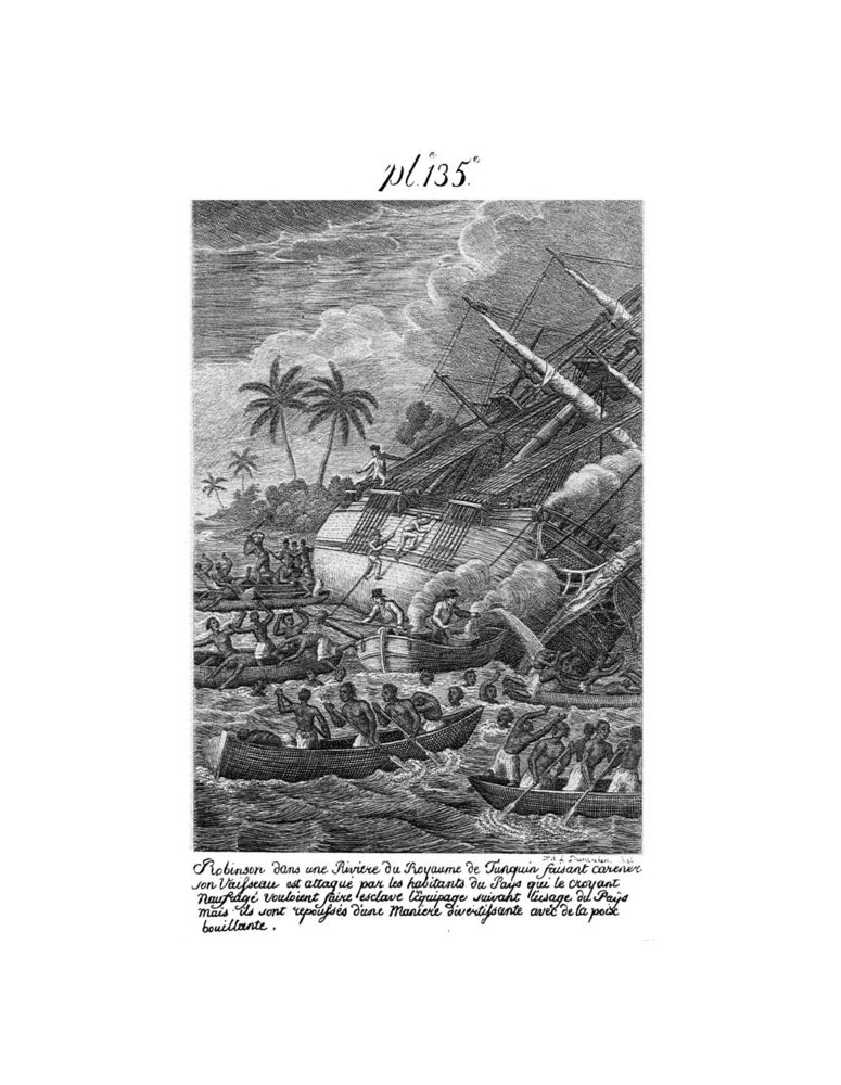 Scan 0275 of Collection de cent-cinquante gravures représentant et formant une suite non interrompue des voyages et aventures surprenantes de Robinson Crusoé