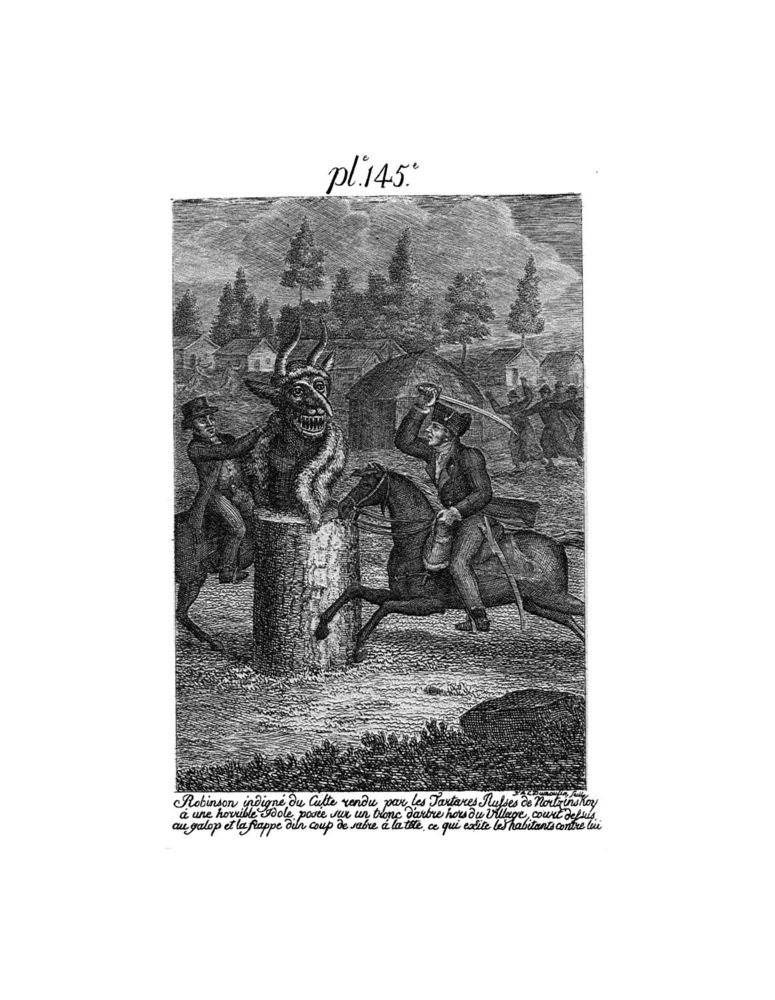 Scan 0295 of Collection de cent-cinquante gravures représentant et formant une suite non interrompue des voyages et aventures surprenantes de Robinson Crusoé