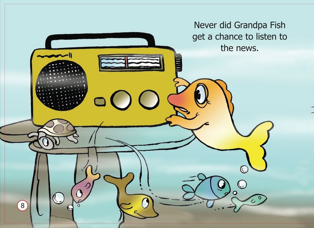 Scan 0010 of Grandpa Fish and the radio