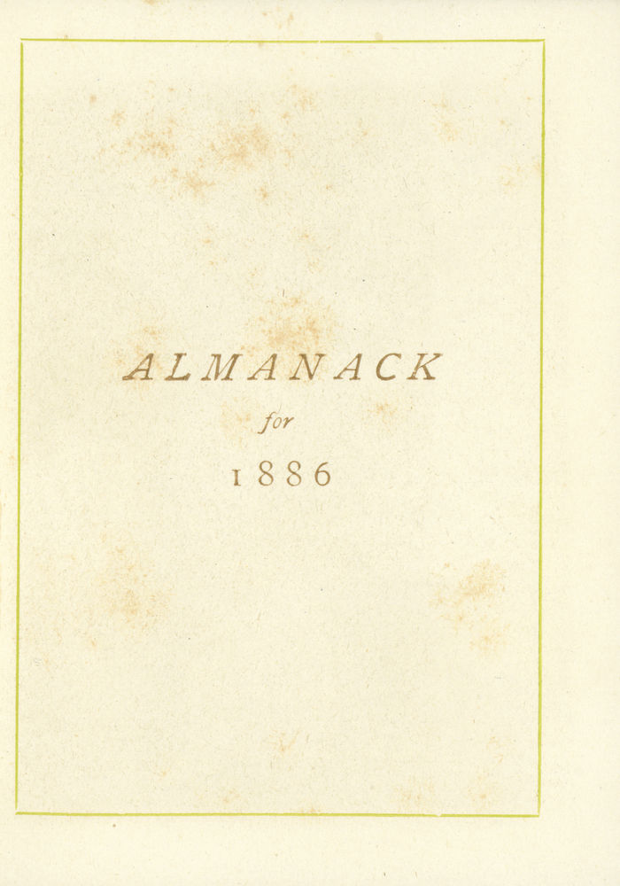 Scan 0003 of Almanack for 1886