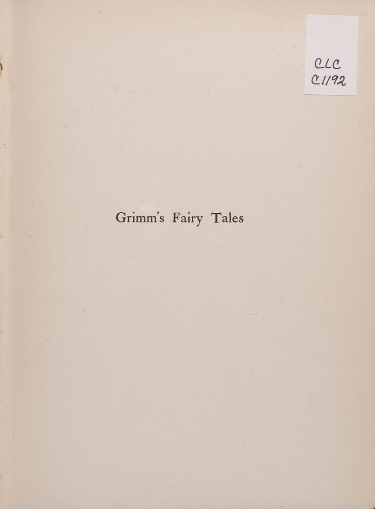 Scan 0005 of The fairy tales of the Brothers Grimm