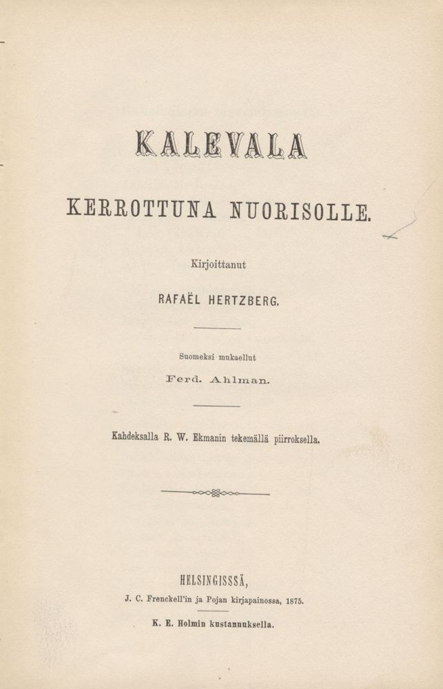 Scan 0002 of Kalevala kerrottuna nuorisolle