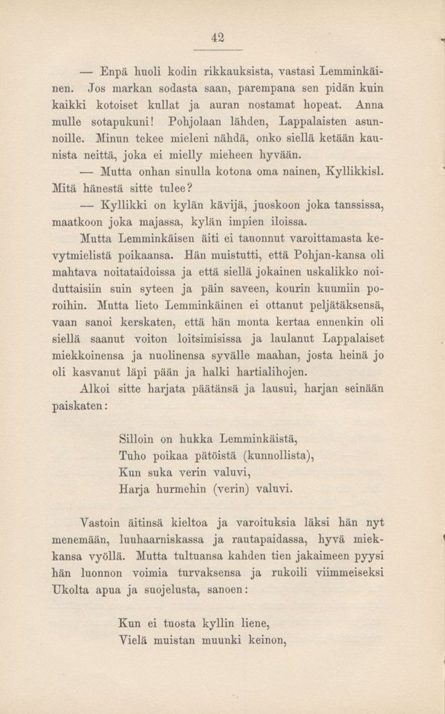 Scan 0046 of Kalevala kerrottuna nuorisolle