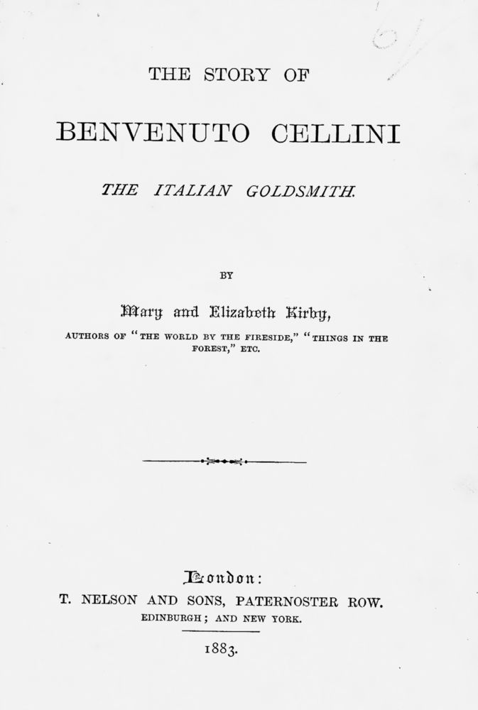 Scan 0007 of The story of Benvenuto Cellini