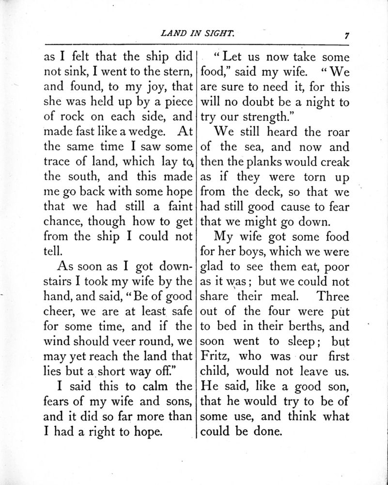 Scan 0009 of The Swiss family Robinson in words of one syllable