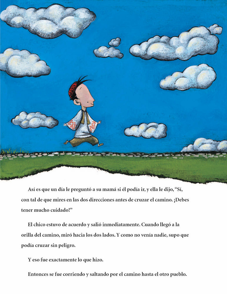 Scan 0007 of The clever boy and the terrible, dangerous animal = El muchachito listo y el terrible y peligrose animal