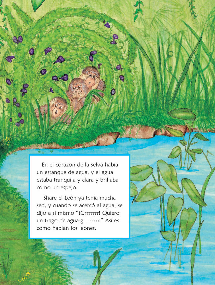 Scan 0019 of The lion who saw himself in the water = El león que se vio en el agua