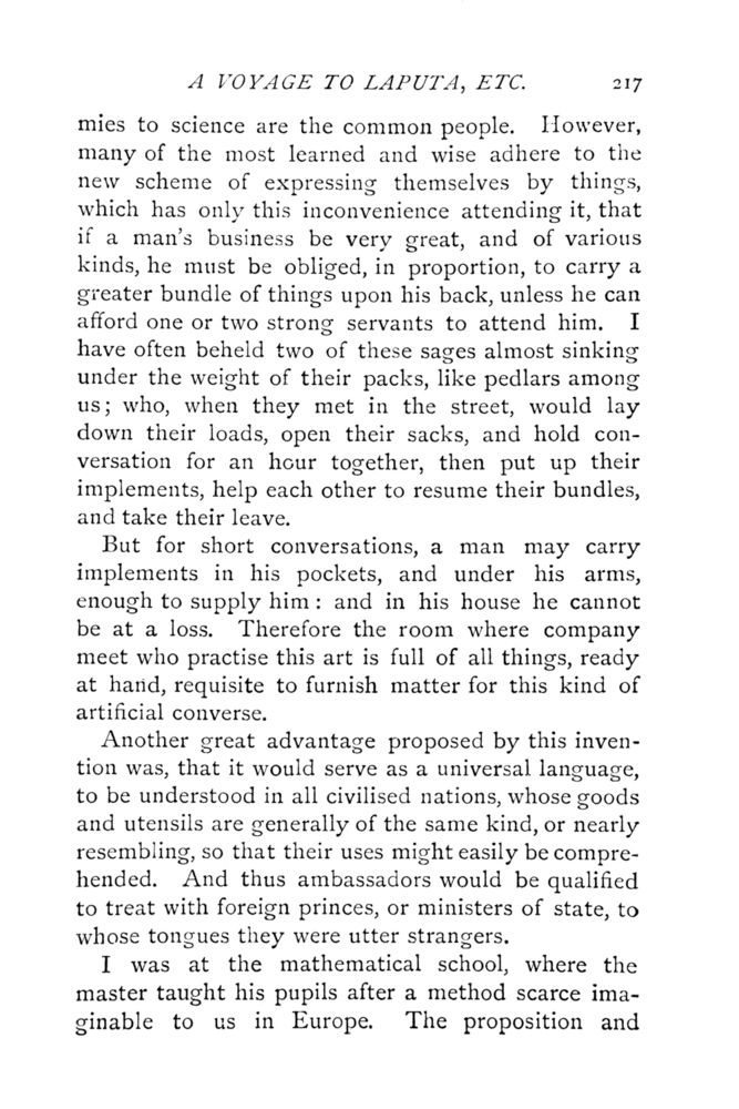 Scan 0266 of Travels into several remote nations of the world by Lemuel Gulliver, first a surgeon and then a captain of several ships, in four parts ..